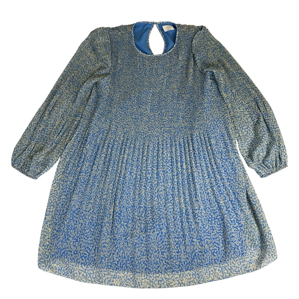 Aritzia Wilfred Floral Daydreamer Mini Dress Accordion Sz M Cottagecore‎ Fairy